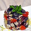 Polipetto all’insalata con patate, pomodorini e olive di Gaeta